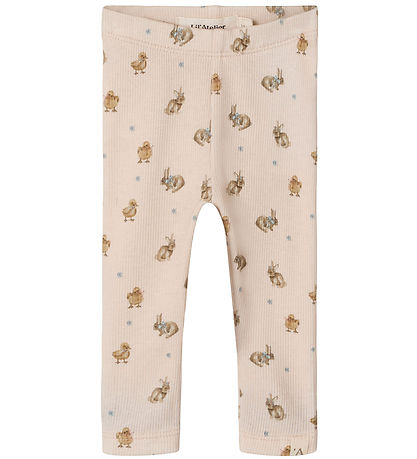 Lil' Atelier Leggings - Rib - NbfLavo - AOP - Morganite