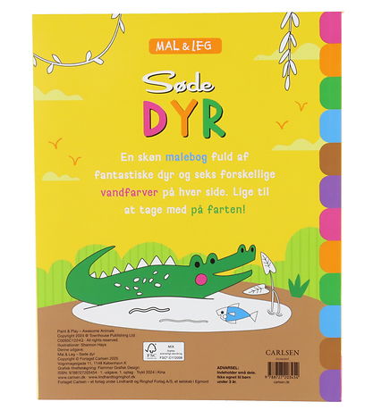 Forlaget Carlsen Malebog - Mal og leg - m. Farver og Pensel
