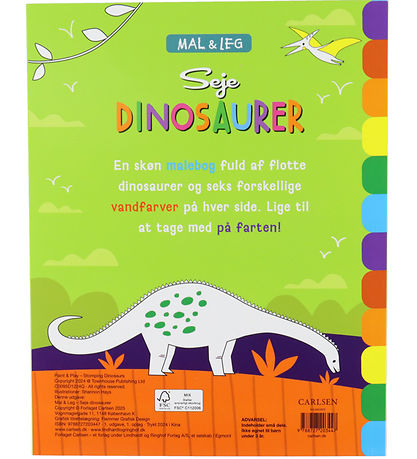 Forlaget Carlsen Malebog - Mal og Leg - Seje Dinosaurer