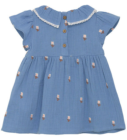 En Fant Kjole - Musselin - Infinity m. Blomster