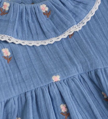 En Fant Kjole - Musselin - Infinity m. Blomster