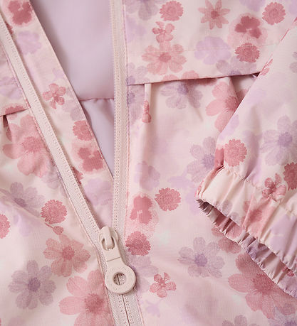 Minymo Rain Jacket - PE - Peach Whip w. Flowers