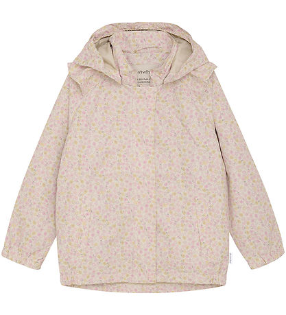 Minymo Regnjakke - PE - Peach Whip m. Blomster Minymo Regnjakke - PE - Peach Whip m. Blomster