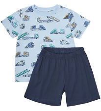 Minymo Shortssæt - T-shirt/Shorts - Skyway m. Lastbiler Minymo Shortssæt - T-shirt/Shorts - Skyway m. Lastbiler