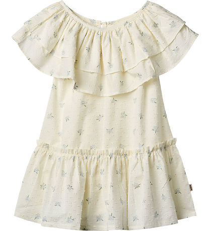 Wheat Kjole - Bitten - Blue Flowers Wheat Kjole - Bitten - Blue Flowers