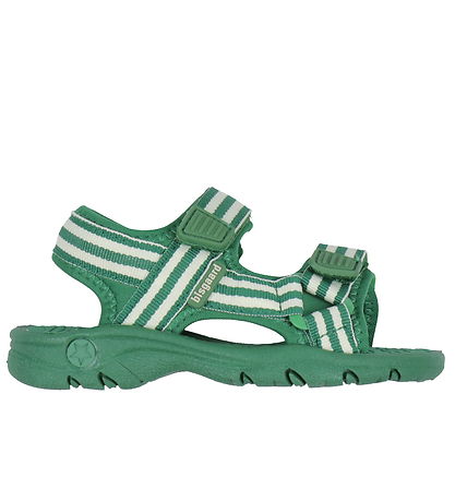 Bisgaard X Trine Kjær Sandaler - Addie - Emerald Green Stripe