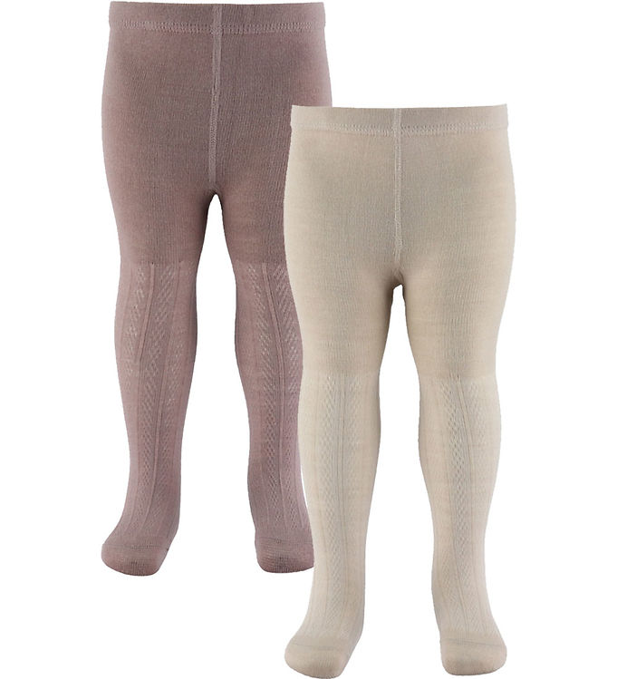 Wheat Strømpebukser - Uld - Karla - 2-pak - Dry Rose