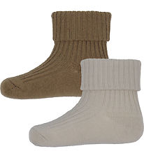 Wheat Strømper - 2-pak - Uld - Rib - Ziggy - Caramel Wheat Strømper - 2-pak - Uld - Rib - Ziggy - Caramel