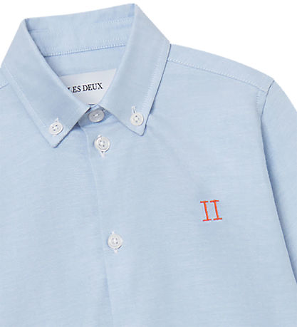 Les Deux Skjorte - Konrad Contrast Oxford - Light Blue