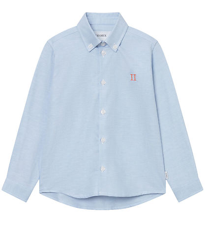 Les Deux Skjorte - Konrad Contrast Oxford - Light Blue