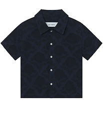 Les Deux Skjorte - Lesley Flower Tile - Navy/Dark Navy Les Deux Skjorte - Lesley Flower Tile - Navy/Dark Navy