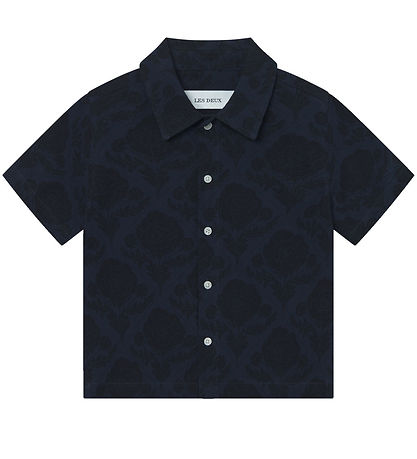 Les Deux Skjorte - Lesley Flower Tile - Navy/Dark Navy