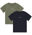 Les Deux T-shirts - 2-pak - Dexter - Dark Navy/Lichen Green
