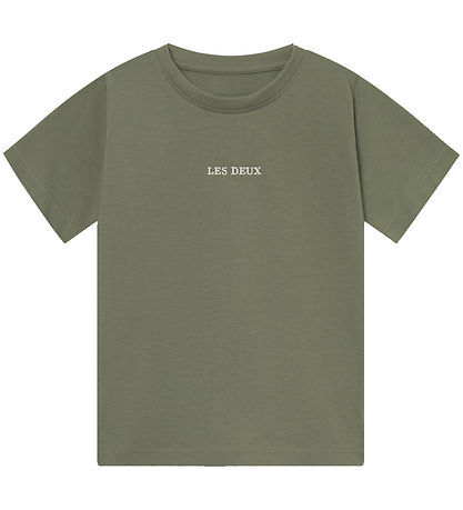 Les Deux T-shirts - 2-pak - Dexter - Dark Navy/Lichen Green