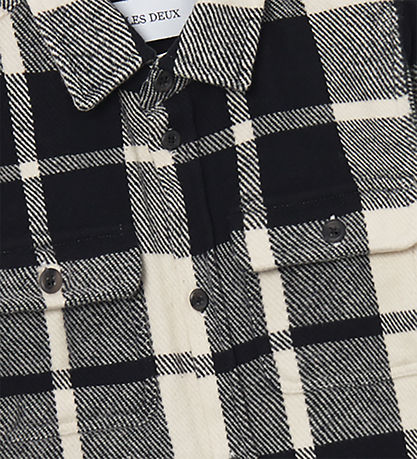 Les Deux Skjorte - Joseph Check - Black/Ivory