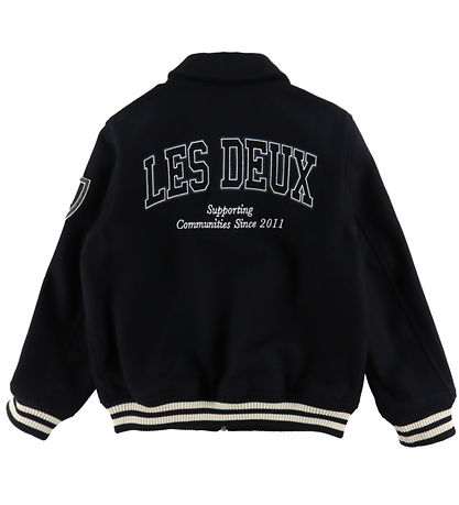 Les Deux Bomberjakke - Uld - Varsity - Sort Les Deux Bomberjakke - Uld - Varsity - Sort