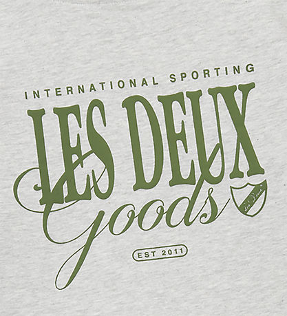 Les Deux T-shirt - Goods - Snow Melange/Chive Green