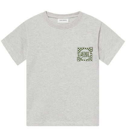 Les Deux T-shirt - Goods - Snow Melange/Chive Green