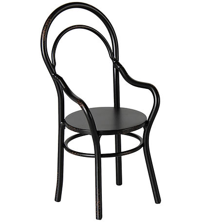 Maileg Miniature Stol m. Armlæn - Sort