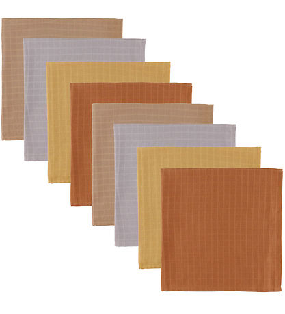 Cam Cam Stofbleer - 70x70 cm - 8-pak - Earth Mix Cam Cam Stofbleer - 70x70 cm - 8-pak - Earth Mix