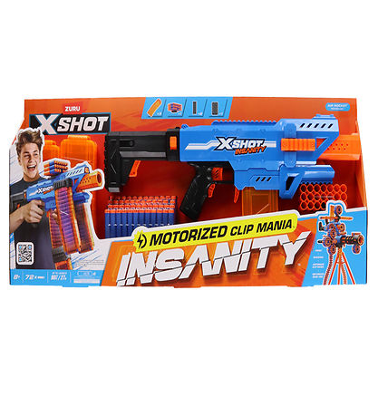 X-SHOT Skumgevær - Insanity Motorised Clip Blaster X-SHOT Skumgevær - Insanity Motorised Clip Blaster