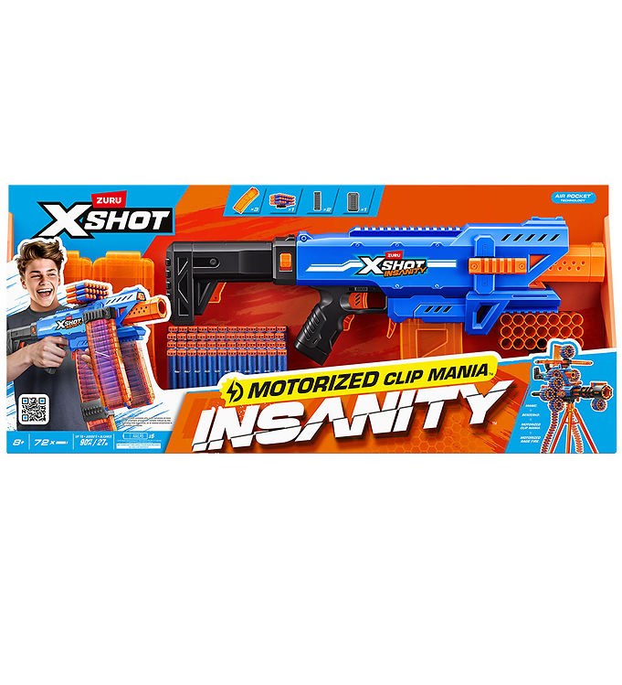 X-SHOT Skumgevær - Insanity Motorised Clip Blaster