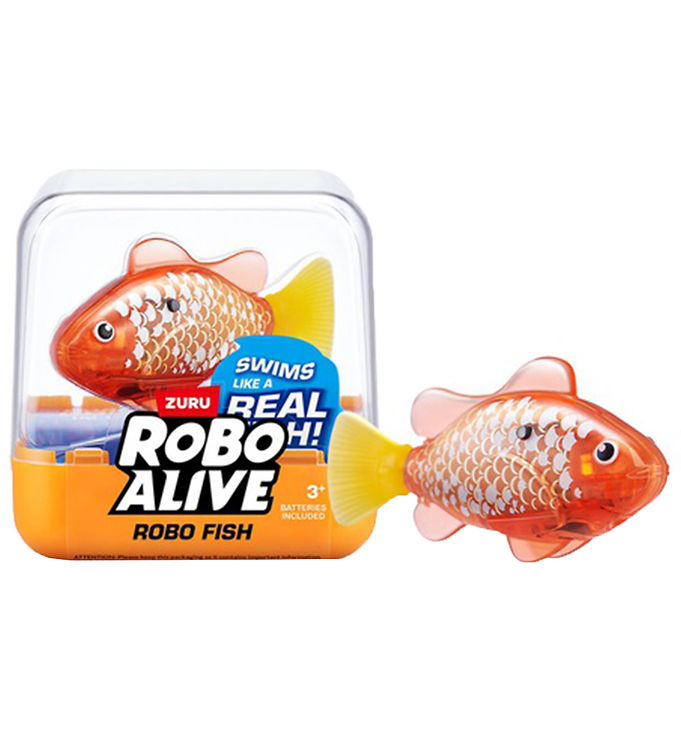 Robo Alive Badelegetøj - Robo Fish - Orange/Gul