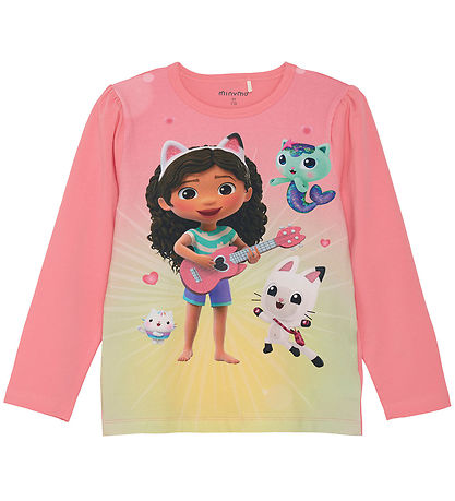 Minymo Bluse - Gabby's Dollhouse - Strawberry Pink  Minymo Bluse - Gabby's Dollhouse - Strawberry Pink