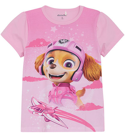 Minymo T-shirt - Paw Patrol - Light Rose Minymo T-shirt - Paw Patrol - Light Rose