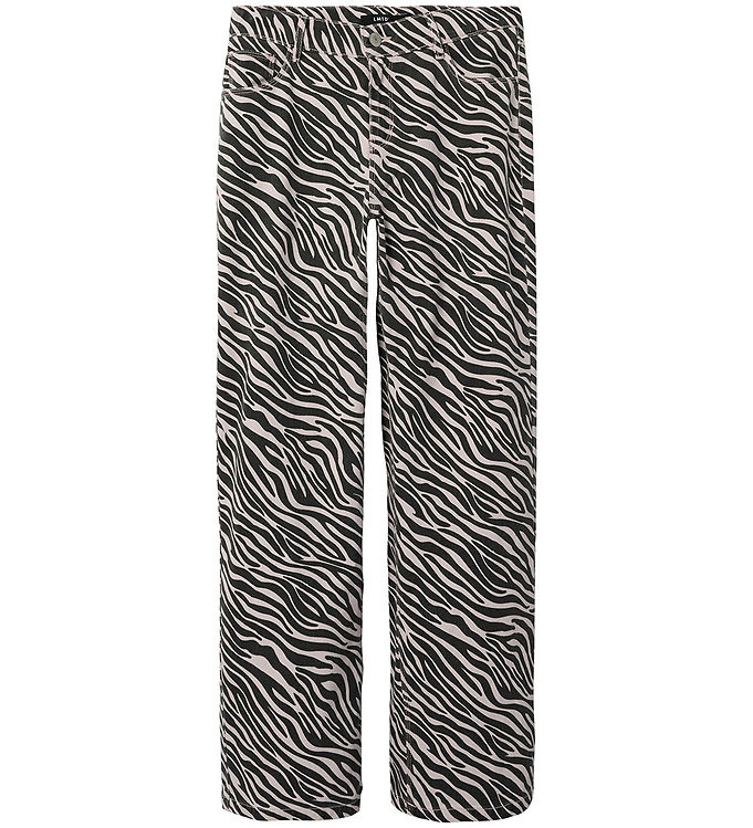 LMTD NlfZebra Bukser - Pink Marshmallow/Raven Zebra