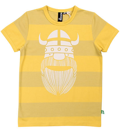 Danefæ T-shirt - Danerainbow Ringer - Faded Yellow/Yellow Erik
