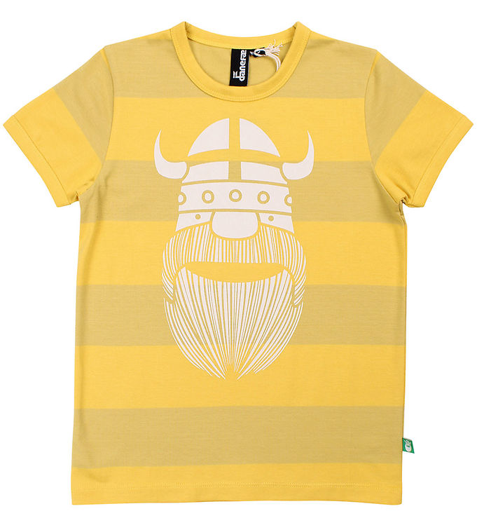 Danefæ T-shirt - Danerainbow Ringer - Faded Yellow/Yellow Erik