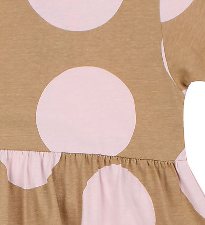 Danefæ Kjole - Danebasic Lollipop - Light Rose/Beige Big Dots