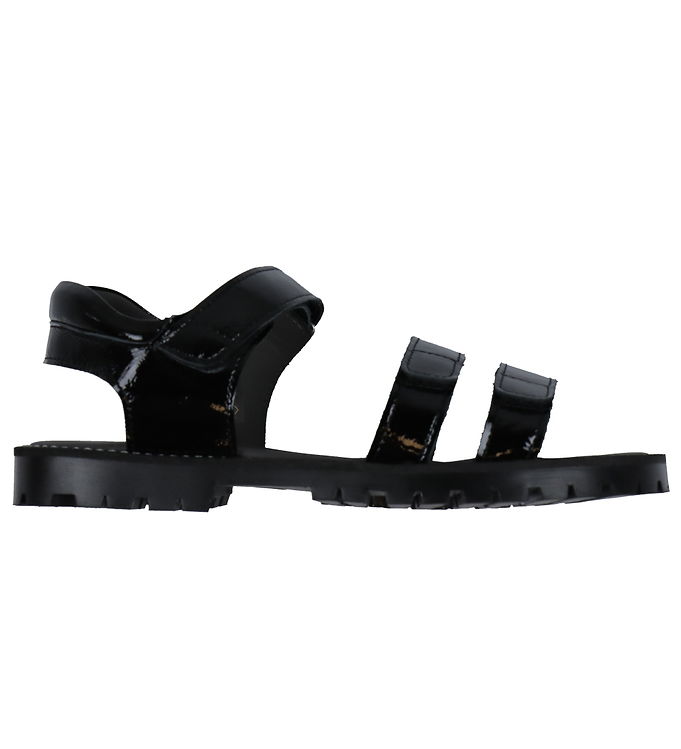 Angulus Sandal Sort Med Lak - Str. 34