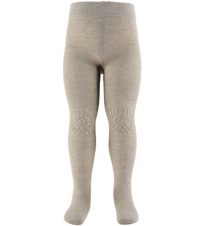 GoBabyGo Skridsikre Strømpebukser - Bambus - Sand billede