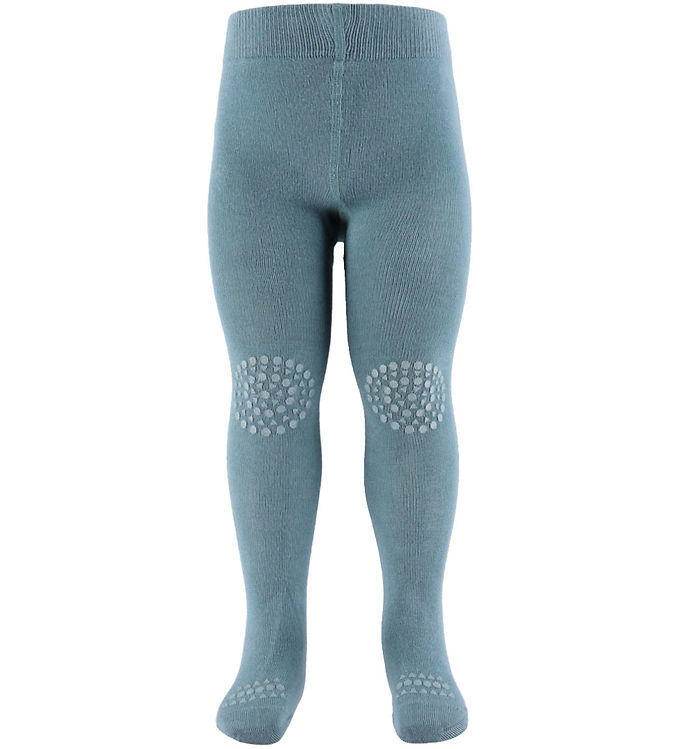 GoBabyGo Skridsikre Strømpebukser - Bambus - Dusty Blue