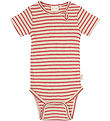 Petit Piao Body k/æ - Rib - Modal - Light Berry/Dark Off White