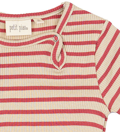 Petit Piao Body k/æ - Rib - Modal - Light Berry/Dark Off White Petit Piao Body k/æ - Rib - Modal - Light Berry/Dark Off White