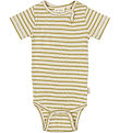 Petit Piao Body k/æ - Rib - Modal - Khaki/Dark Off White