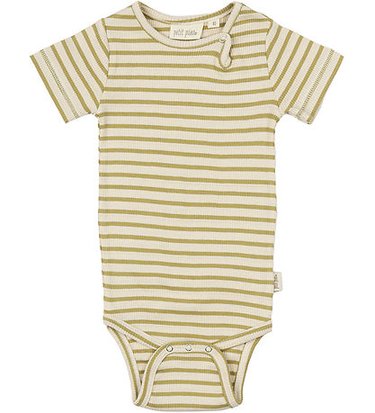 Petit Piao Body k/æ - Rib - Modal - Khaki/Dark Off White Petit Piao Body k/æ - Rib - Modal - Khaki/Dark Off White