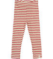 Petit Piao Leggings - Rib - Modal - Light Berry/Dark Off White Petit Piao Leggings - Rib - Modal - Light Berry/Dark Off White