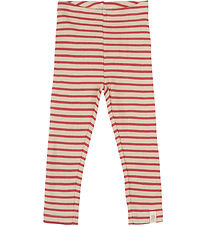 Petit Piao Leggings - Rib - Modal - Light Berry/Dark Off White Petit Piao Leggings - Rib - Modal - Light Berry/Dark Off White