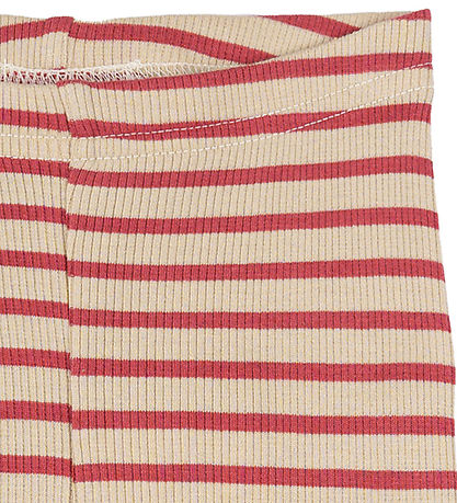 Petit Piao Leggings - Rib - Modal - Light Berry/Dark Off White Petit Piao Leggings - Rib - Modal - Light Berry/Dark Off White