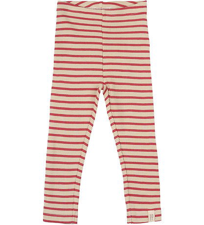 Petit Piao Leggings - Rib - Modal - Light Berry/Dark Off White Petit Piao Leggings - Rib - Modal - Light Berry/Dark Off White