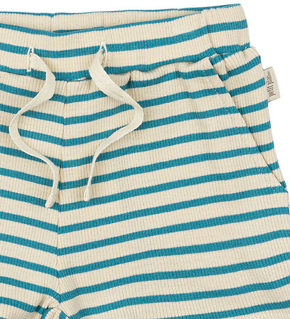Petit Piao Shorts - Rib - Modal - Turquise/Dark Off White