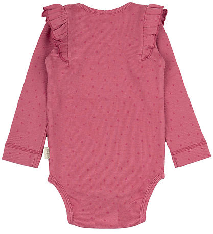 Petit Piao Body l/æ - Rib - Modal - Frill - Light Berry
