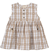 Petit Piao Kjole - Off White Heart Petit Piao Kjole - Off White Heart