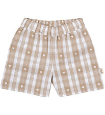 Petit Piao Shorts - Boxy Woven - Off White Heart Petit Piao Shorts - Boxy Woven - Off White Heart