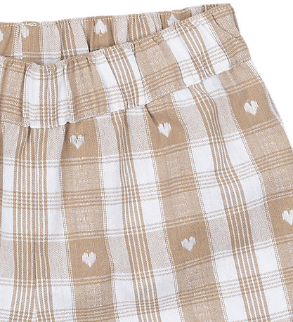 Petit Piao Shorts - Boxy Woven - Off White Heart