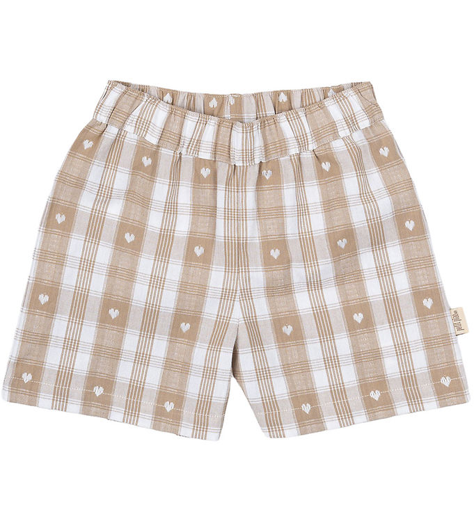 Petit Piao Shorts - Boxy Woven - Off White Heart